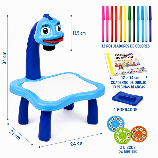 Secretária de aprendizagem para crianças (azul)