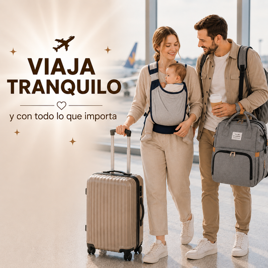 “Todo lo que necesitas para salir con tu bebé, en una sola mochila.”