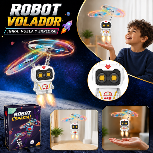 🚀 Astronauta volador con luces y hélices ✨