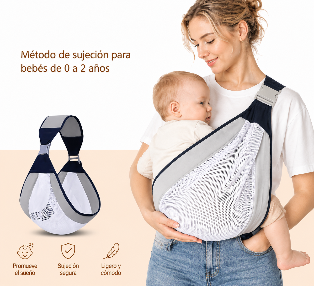 “Todo lo que necesitas para salir con tu bebé, en una sola mochila.”