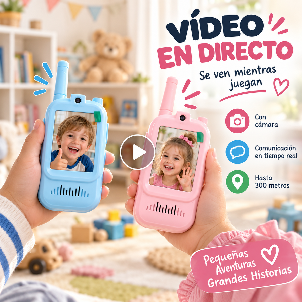 Walkie Talkie Infantil con Cámara