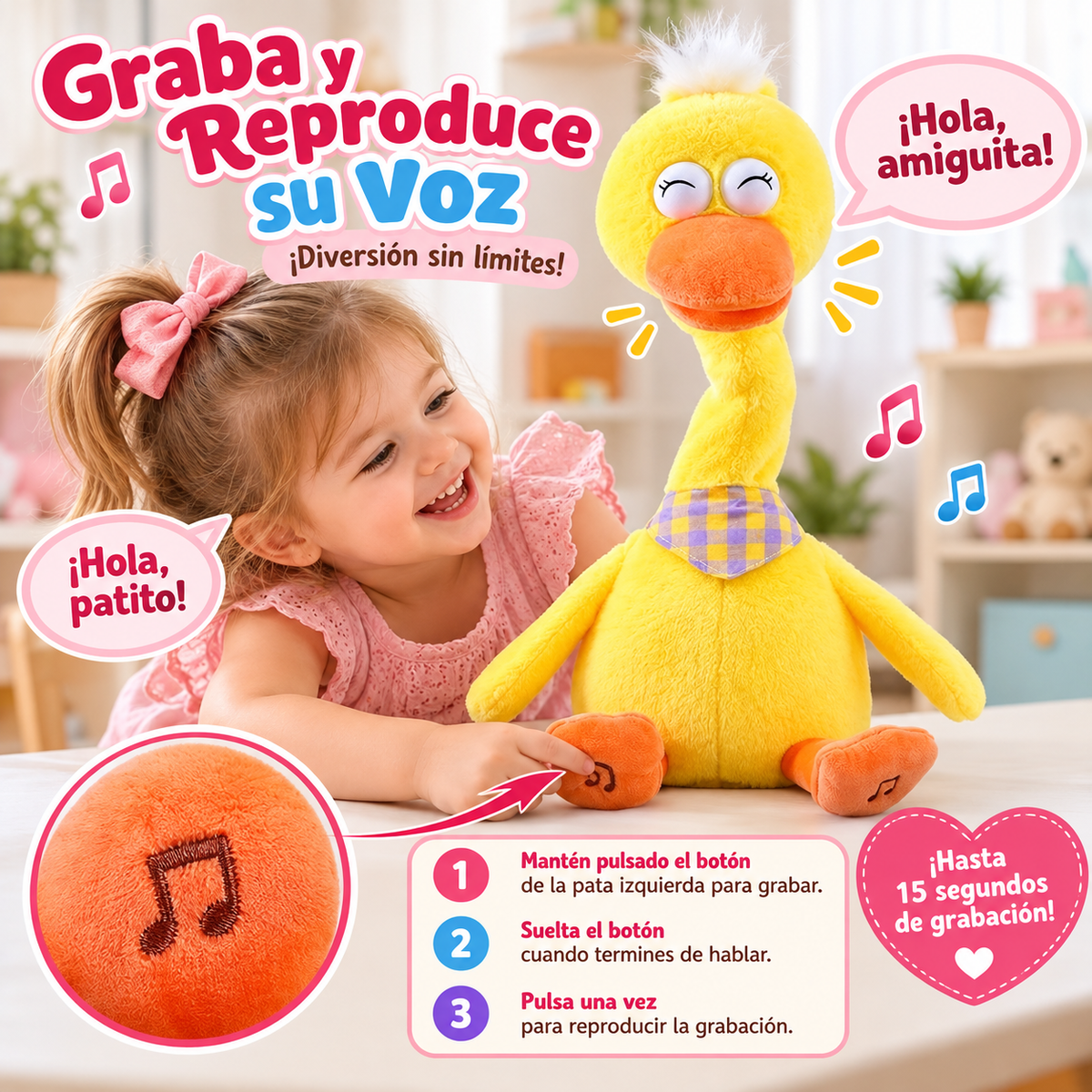 🐥 PATO BAILARÍN HABLADOR