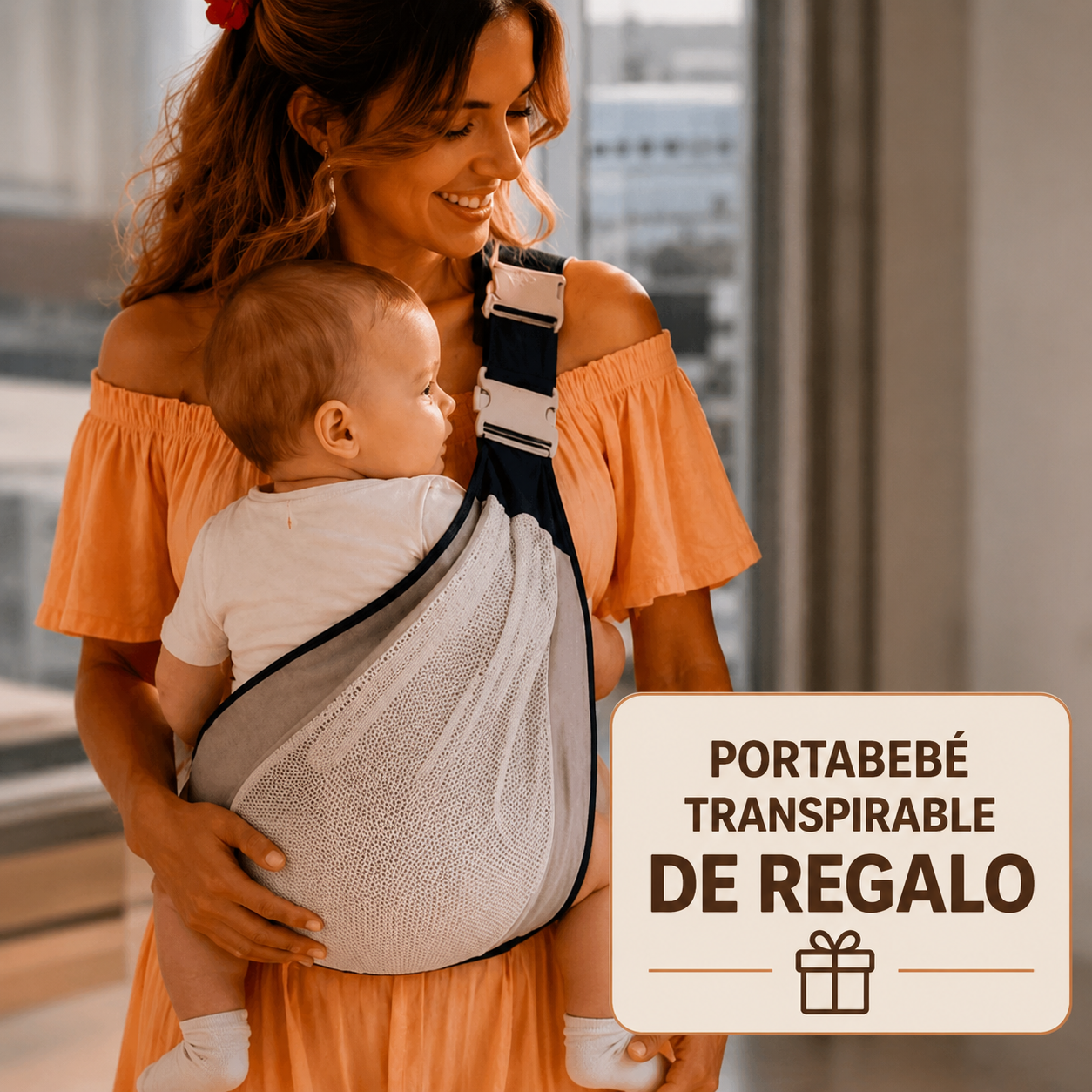 Pack Viagem para Bebé Mochila 3 em 1 + Porta-bebé de Oferta