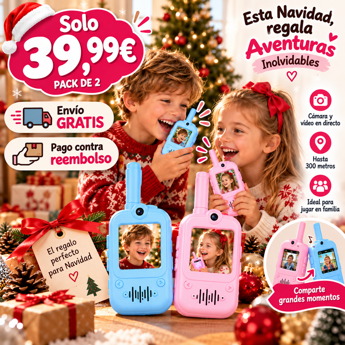 Walkie Talkie Infantil con Cámara