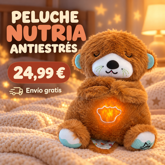 🦦✨ **Nutria Interactiva para Bebé: Luz, Música y Respiración Rítmica** 🌙🎶🫧